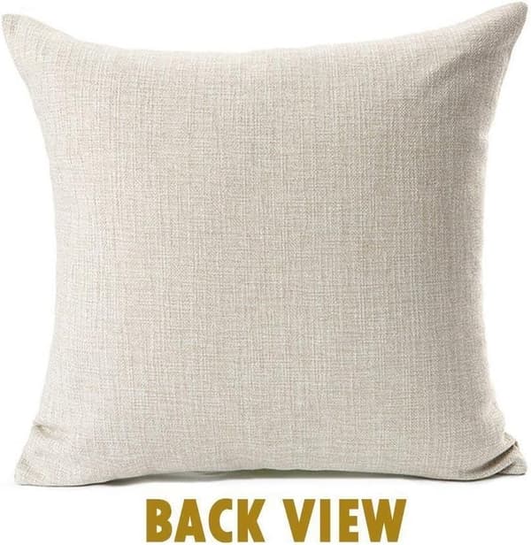 Kuddfodral, Set med 4 - 45 x 45 cm Bomull och Linne Tryck Svart