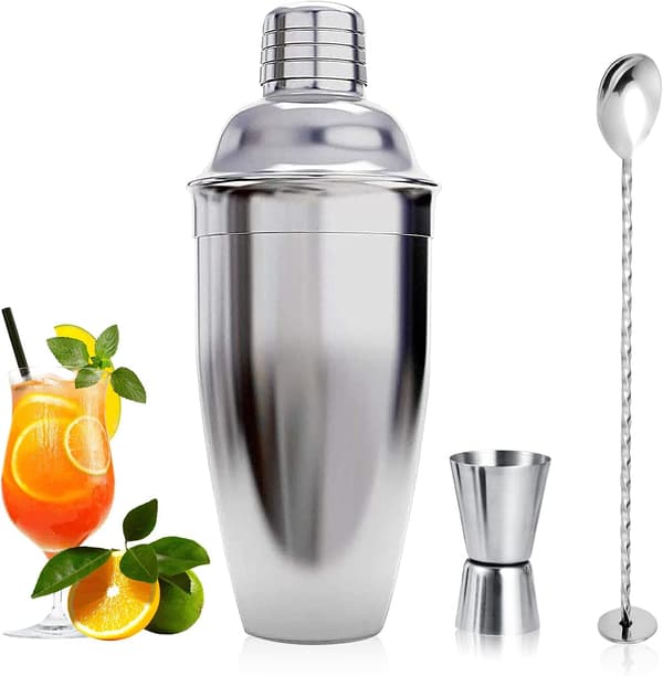 Cocktail Shaker, Cocktail Set, Martini Shaker, 750ml Cocktail Shaker with Strainer, Bartender Tool, Home Bar Cobbler