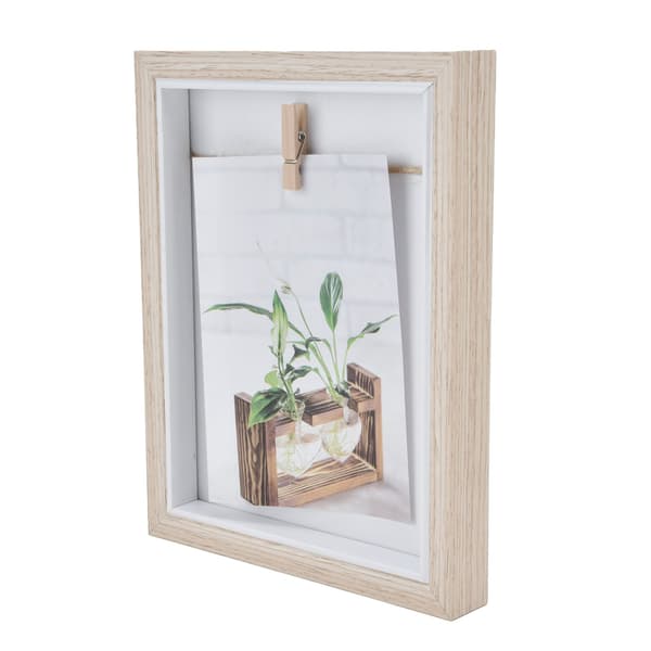 Floating Double-Sided Display Frame, Keepsake Protective Shadow Box for Wall Mounting or Tabletop Display, Simple and Classic Design Ideal for