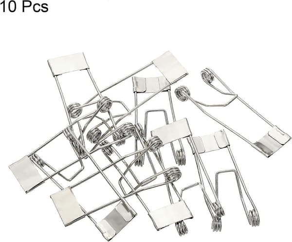 52x19mm Innfelt Spotlight Fjærklemmer 10stk LED-diode Innfelte Belysningstilbehør Sikkerhetsklemmer for Taklampe