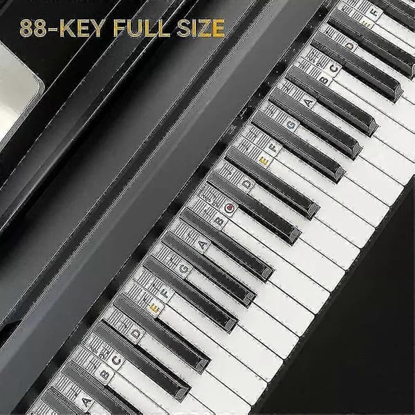 Reusable Silicone Piano Keyboard Note Labels 88 Keys Piano Note Guide Stickers