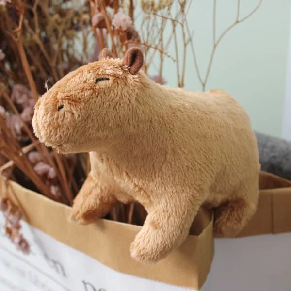 Simulering Capybara Plyschleksak och Capybara Gosedjursdocka Bi Brun one size
