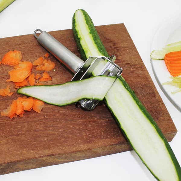 2-in-1 Vegetable Slicer with Handle Easy Manual Cutting Tool for Melons Radish 1pc 1pc