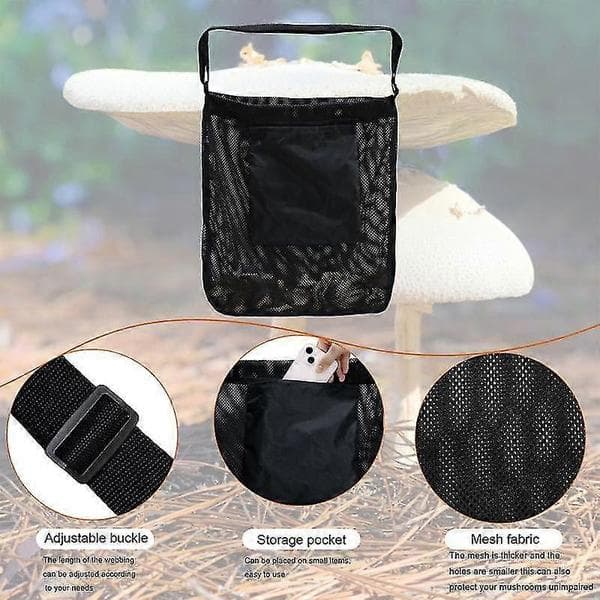 Durable Picking Bag Comfortable Mesh Fabric Large Capacity Crossbody Bag for Garden