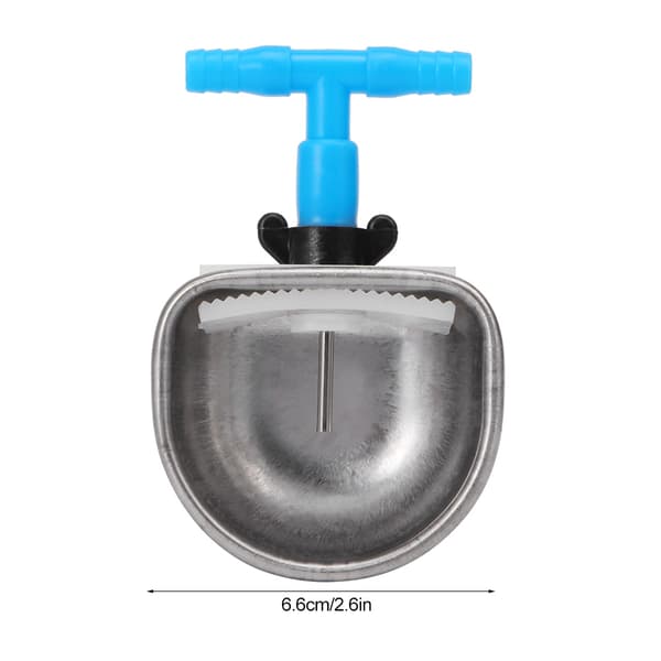 5 Pcs Automatic Rabbit Drinker Stainless Steel Nipple Drinking Bowl Water Feeder Farm Supplies Small Bowl with T-Connector