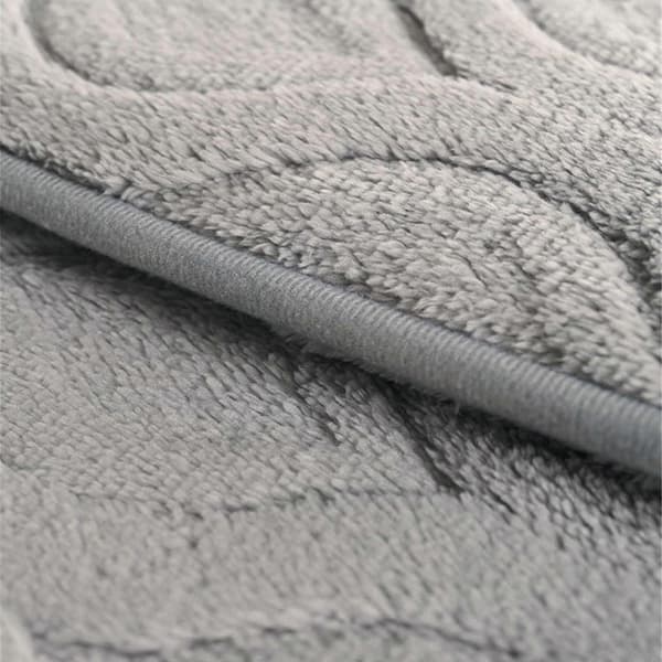 Polyester Velkomstmatte Gulvmatte Hurtigtørkende Dusjrom Husholdsdørmatte Sklisikker Avtørringsmatte grå gray