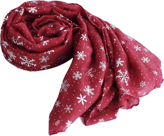 Dame Broderet Chiffon Sjal Wrap Let Sjal Mode Sommer Efterår Sjal, Vinrød