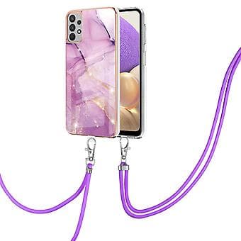 Marmor IMD TPU Mobilskall For Samsung Galaxy A33 5G Lilla 001