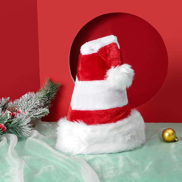 2 st röd- och vitrandiga hattar Julhattar för barn Christ