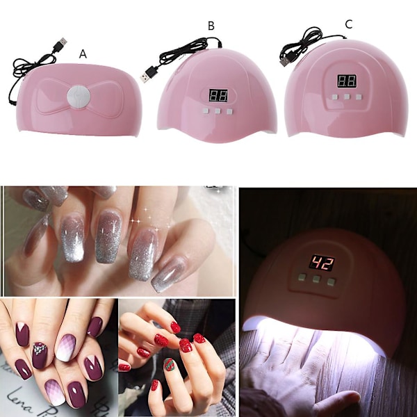 52W Nageltorkare UV LED Nagellampa Snabbare Hårdning av Naglar för Fingernaglar Hemma