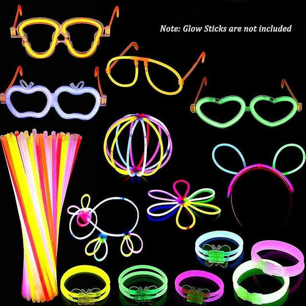 100 Glowsticks Halloween Party Tilbehør - Selvlysende Sjovt Fest Sæt