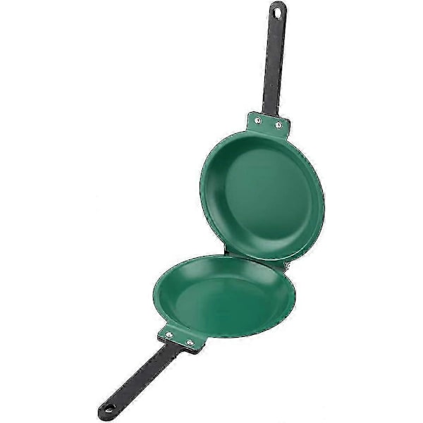 Reversible Pancake Pan Double-Sided Non-Stick Ceramic Coating Household Kitchen Cookware Green