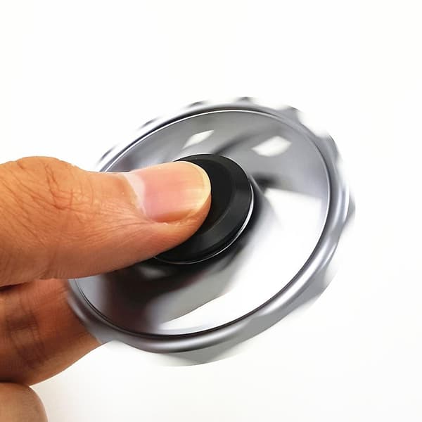 New Metal Aluminum Alloy Round EDC Hand Fidget Finger Spinner Gadgets Focus Tool Desk Toy Spin Widg