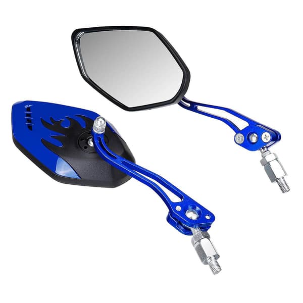 2-pack Universal Motorcycle Rearview Mirrors 360 Degree Rotation