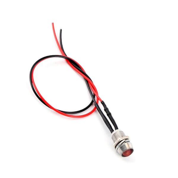 4 stk 12V 8mm LED Panel Pilot Dash Advarselslys Indikatorlampe Bil Van Rød
