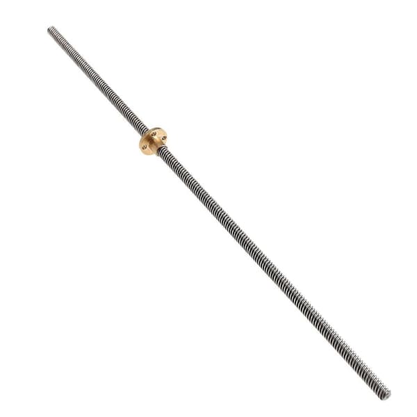 3D-skriver 300mm gjenget stang med T8 messingmutter (300mm) 1 stk