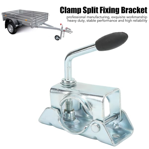 Jockey Wheel Bracket Split Clamp Support Leg Bracket for 48mm/1.89in Tube Diameter