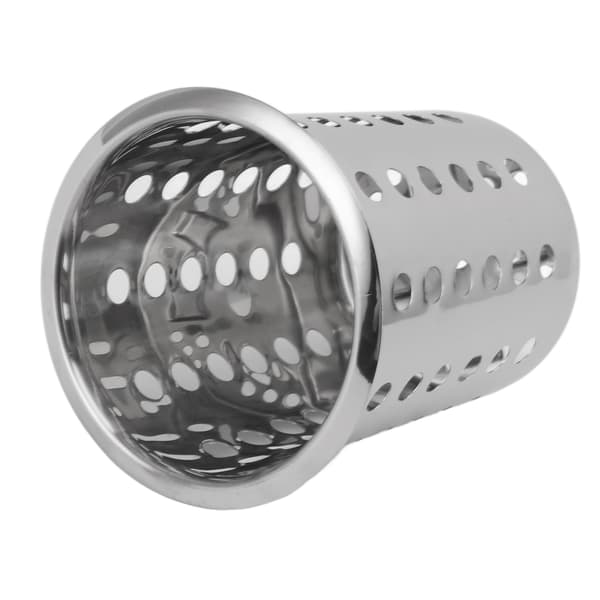 Versatile Large Capacity Rust-Free 304 Stainless Steel Kitchen Utensil Holder with Countertop Hole
