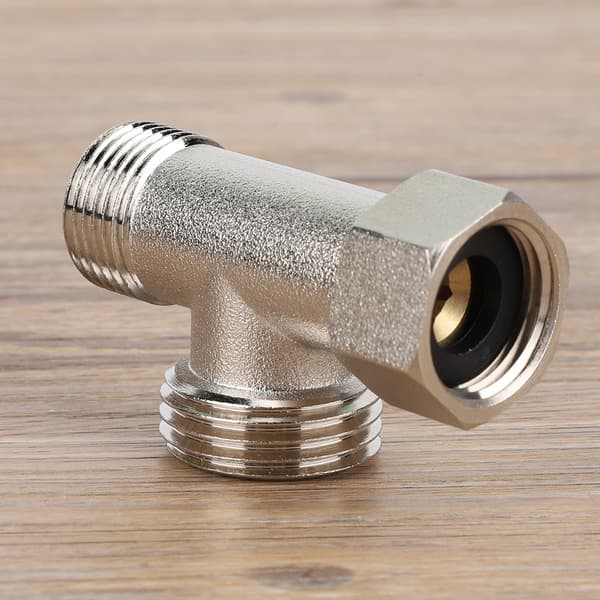 2 pcs 3-way connection valve toilet diverter valve adapter flush valve (EU3/8)