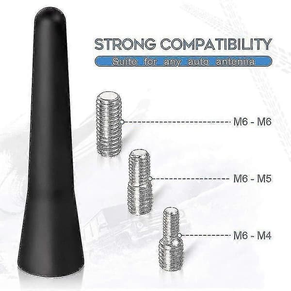 Auto Fm Dab Antenne Bilradioantenne 6,5 Cm Kort Mini Bilantenne Med Kraftig Fm/am/dab Mottaksfunksjon [DB]