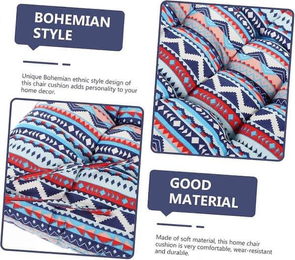 Bohemisk Etnisk Stil Kudde Stol Kudde Bohemisk Stol Kudde Patchwork Sittdyna Stol Dynor Stolkuddar