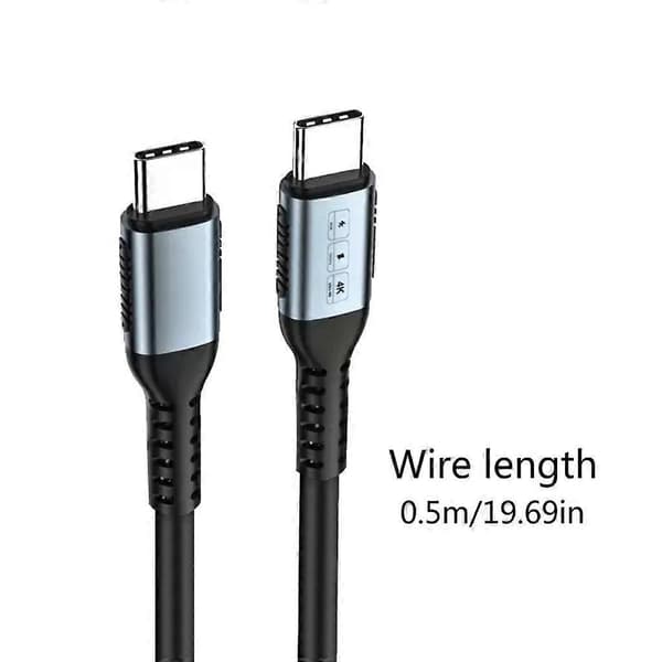Højhastighedskabel USB3.2 Gen2 USB C PD60W Hurtigopladning 5A 4K@60Hz Datakabel_tfrf