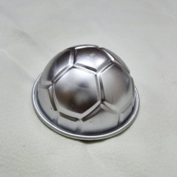 9 cm x 4 cm aluminiumkakeform, 3D fotballdesign, 3 størrelser, aluminiumkakeform, halv pose [DB]