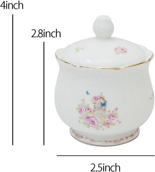 Keramisk Retro Sockerskål Reliefburk Kryddkaffe Servering - Sugar Bowl