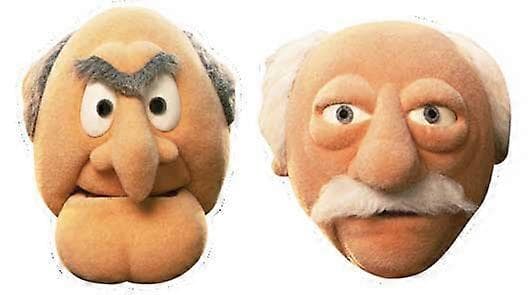 Statler og Waldorf Pappmaske Sett med 2 (Muppene) (FMY)