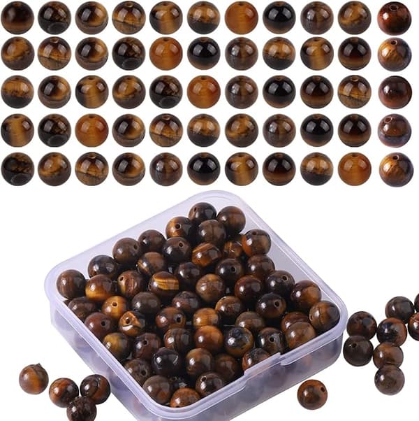 Lim 8mm natursteinsperler Steinperler DIY Perlesett Lithothera