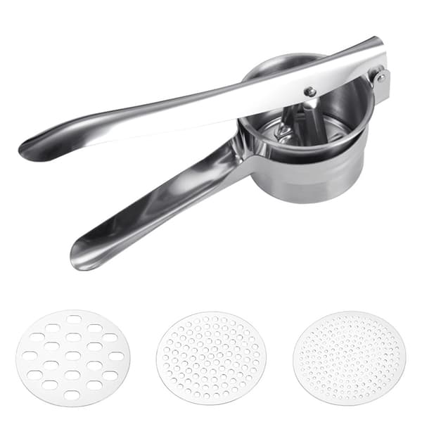 Premium Spaetzle / Kartoffelpresser i rustfrit stål med 3 sigteindsatser