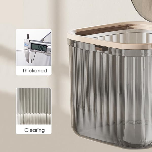 Mini Trash Can with Lid, Small Desktop Trash Can, Removable Small Trash Can, Ultimate Mini Desktop Storage Box, Small Trash Can for Car, Bathroom, Kitchen