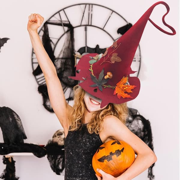 Noitahattu Halloween-panta asujuhliin huopa sis. -