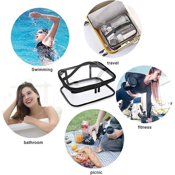 Transparent Necessär, Funnasting Transparent Sminkväska Vattentät