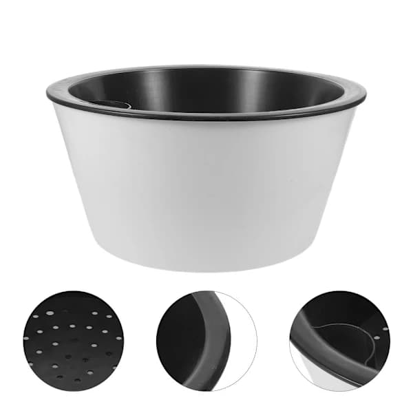 Blomsterkrukke i harpiks med stor diameter, dekorative udendørskrukker til planter 1x 1x 1x