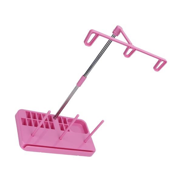 Trådstativ 3 spoler Holder Lett Wright Husholdningssymaskinverktøy for quilting DIY Rosa