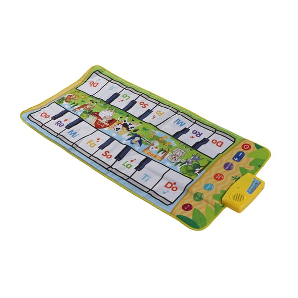Double Keyboard Music Mat with Animal Pattern, Adjustable Musical Keyboard Piano Mat for Children Over 3 Years Old