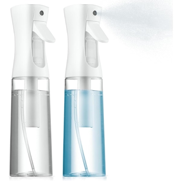 2-pack Continuous Spray Bottles - Ultrafin Mist Sprayer Vattensprayflaska för Hårsprayflaskor för Hårstyling, Rengöring