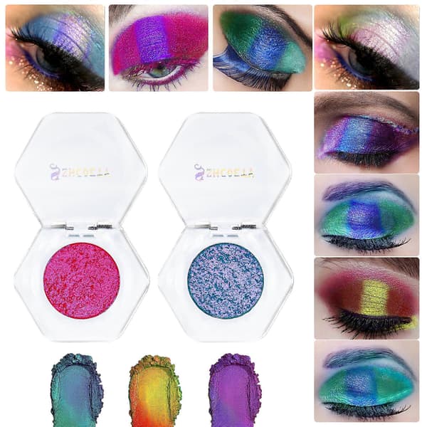 Mermaid Iridescent Eyeshadow Palette Vaaleanvioletti Emerald Glitter Eyeshadow, Glitter Diamond Highlighter Makeup Eyeshadow K7 K7