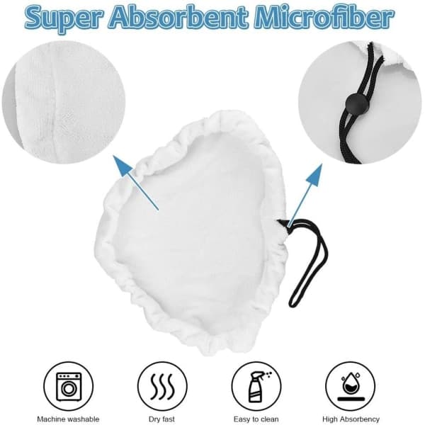 8-pak dampmoppe erstatningsklude mikrofiber erstatningsklude vaskbare gulvklude trekantede erstatningspuder (hvid)