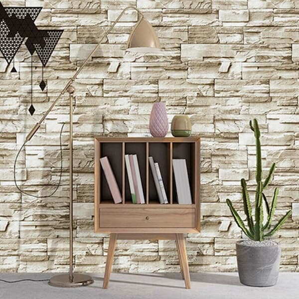 3D Vinyl Wallpaper Self-Adhesive Tile Sticker, 6M Roll