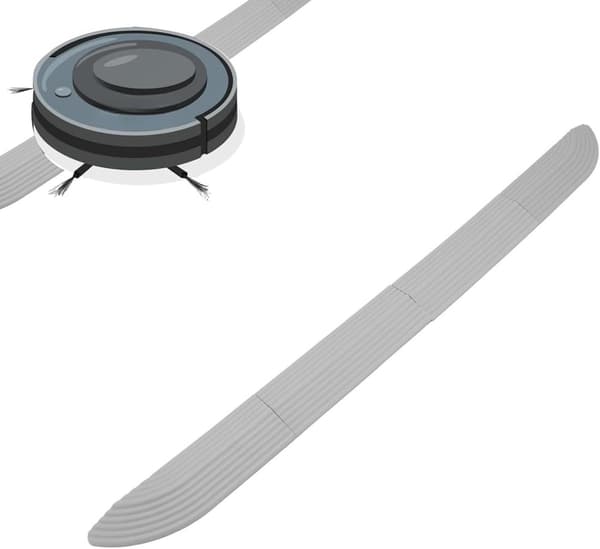 Threshold ramp - 68 × 5 cm - Threshold ramp for robot vacuum cleaner - Rubber ramp - Threshold ramp - Ramp - Threshold plate - Adjustable - Ramp