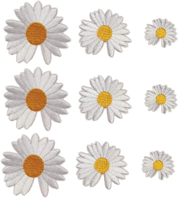 25 kpl Daisy Flower Patch Kukka-applikointi Silitettävät paikat Embr