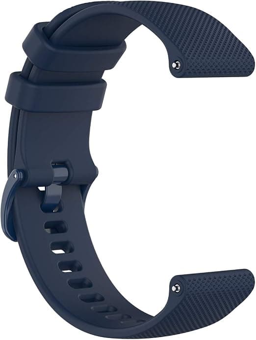 Silikone urrem, 18 mm udskiftningsrem med quick release, blød silikone rem til kvinder og mænd, 18 mm, 20 mm, 22 mm, blå