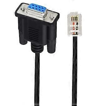 RS232 9-pinners DB9 hunn til RJ9 4P4C oppgraderingskabel for håndkontroll 93920