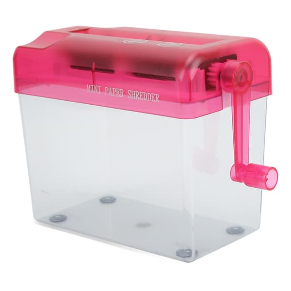 Manual Shredder Fully Transparent Silent Compact Structure Non-Slip Mini Shredder for Office School