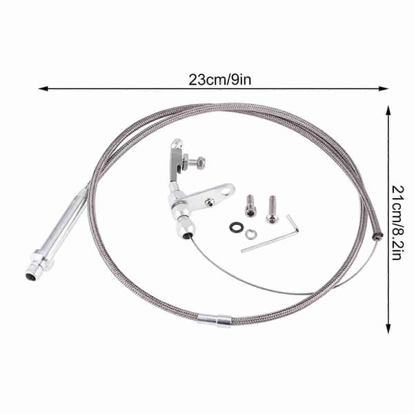 Til Chevy TH350 Rustfrit Stål Flettet Gearkasse Kick Down Kabel Detent Kickdown