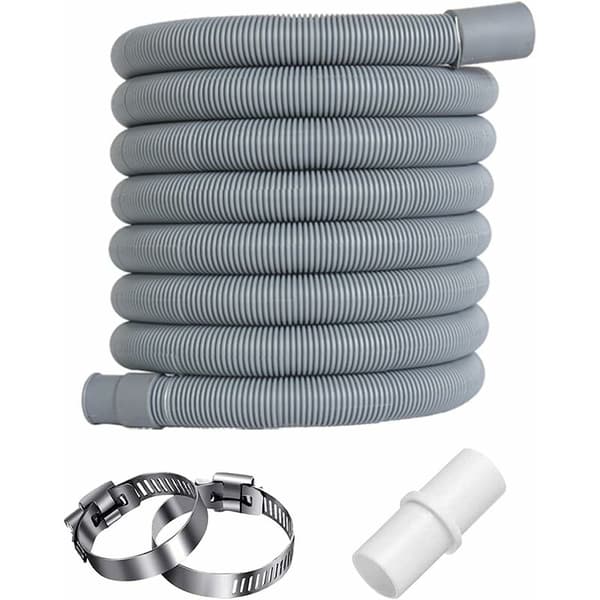 Washing Machine Drain Hose, 2m Extension with Clamp - Dishwasher Drain Hose - Extendable Drain Hose, Drain Hose Extension.