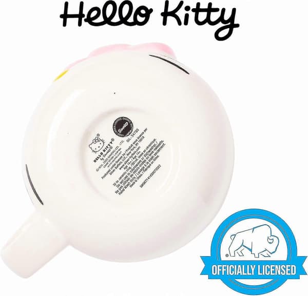 Silver Buffalo Sanrio Rosa Rosett Keramisk 3D-skulpterad Mugg, 590 ml