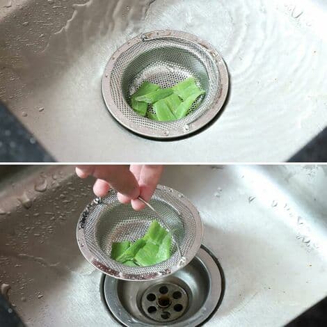 Sink Strainer Stainless Steel Sink Strainer with Handle 11cm (110mm) Handle, High-Density Micro-Perforation 1mm, Silver, Fonepro, Sunny